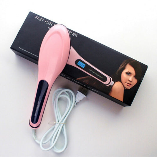 Paddle Brush Hair Straightener – Fast Heating & Anti-Frizz Styling
