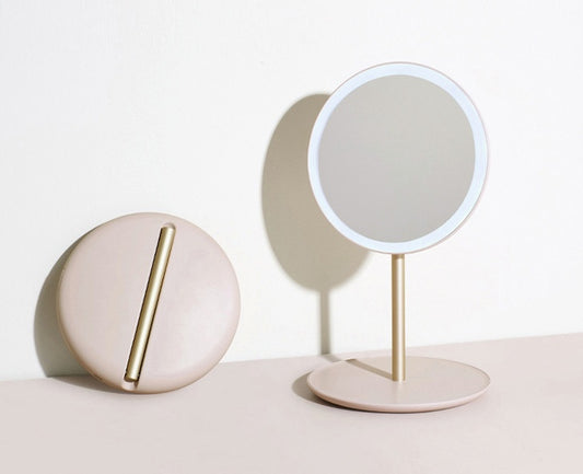 LED Folding Makeup Mirror – Portable & Adjustable