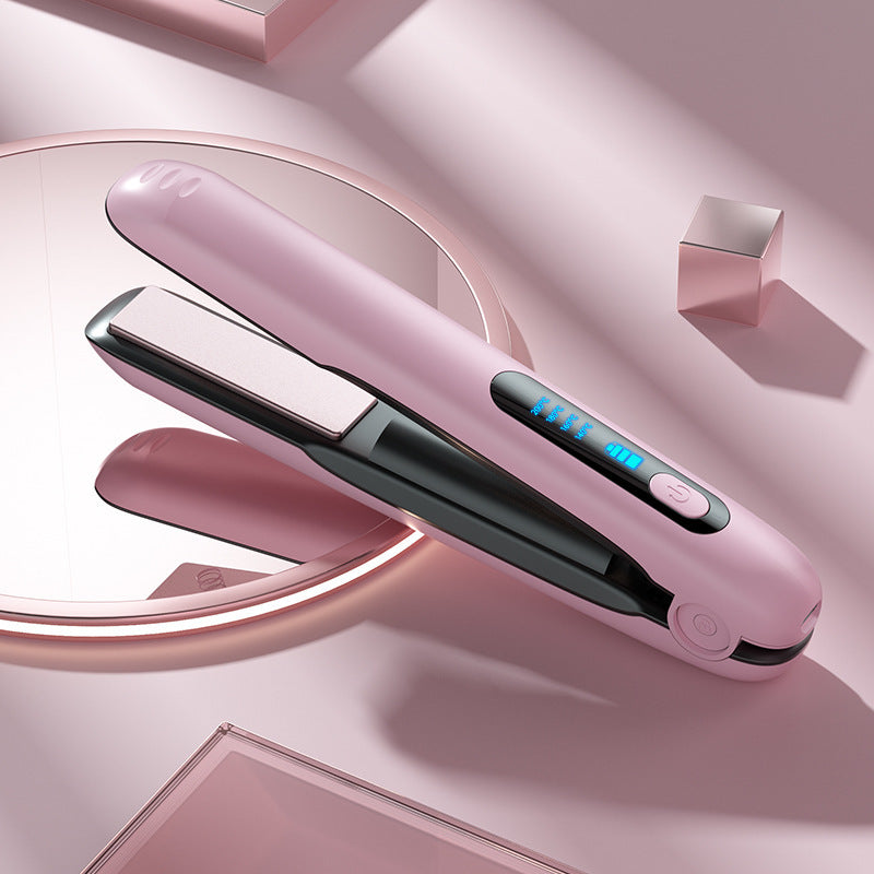 Portable Wireless Hair Straightener & Curler – 2-in-1 USB Rechargeable