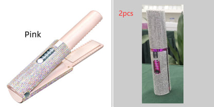 2-in-1 Hair Straightening Brush & Curler – USB Electric Comb