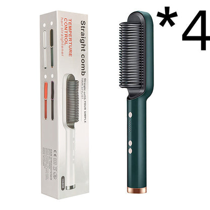 2-in-1 Hair Straightener & Hot Comb – Curling & Styling Brush