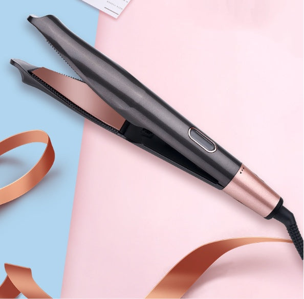 2-in-1 Hair Straightener & Crimper – Wet/Dry Styling Comb