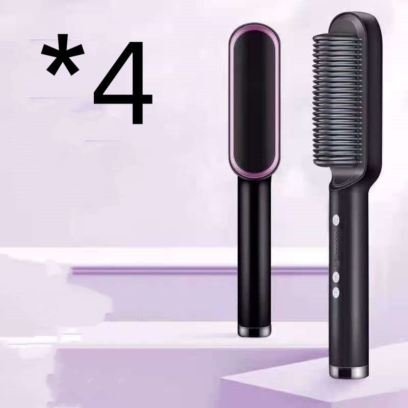 2-in-1 Hair Straightener & Hot Comb – Curling & Styling Brush