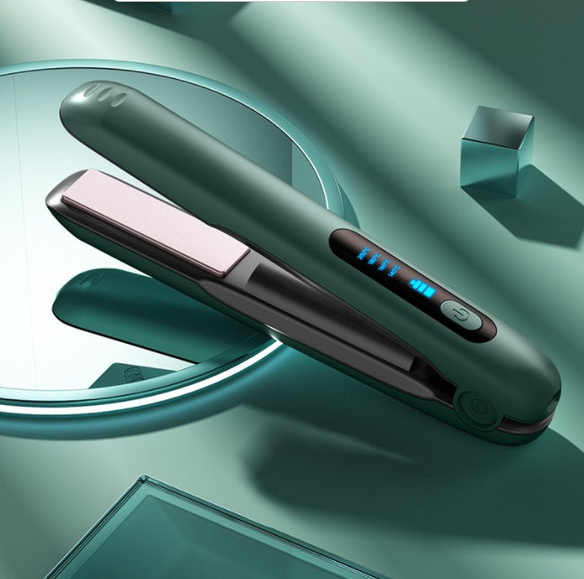 Portable Wireless Hair Straightener & Curler – 2-in-1 USB Rechargeable