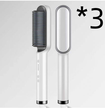 2-in-1 Hair Straightener & Hot Comb – Curling & Styling Brush