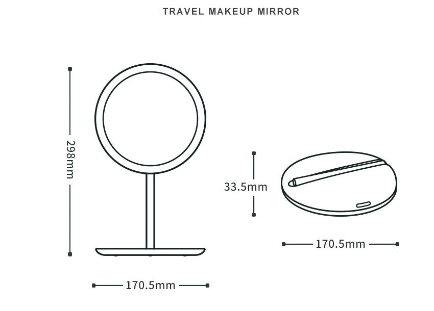LED Folding Makeup Mirror – Portable & Adjustable
