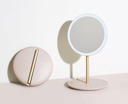 LED Folding Makeup Mirror – Portable & Adjustable