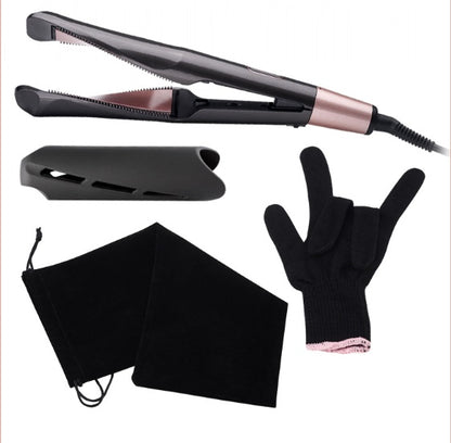 2-in-1 Hair Straightener & Crimper – Wet/Dry Styling Comb