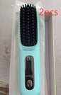 2-in-1 Wireless Hair Straightener Brush – Fast Heating & Portable
