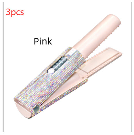 2-in-1 Hair Straightening Brush & Curler – USB Electric Comb