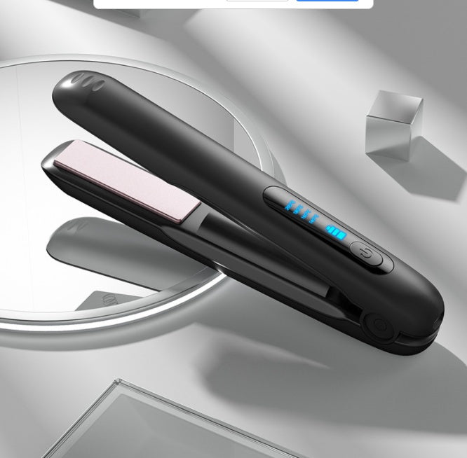Portable Wireless Hair Straightener & Curler – 2-in-1 USB Rechargeable