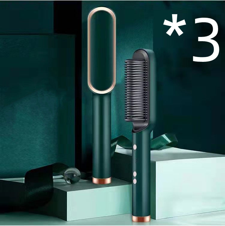 2-in-1 Hair Straightener & Hot Comb – Curling & Styling Brush