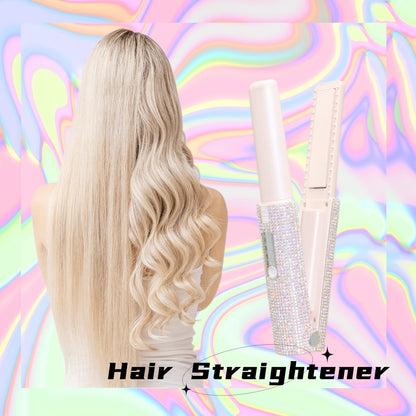 2-in-1 Hair Straightening Brush & Curler – USB Electric Comb