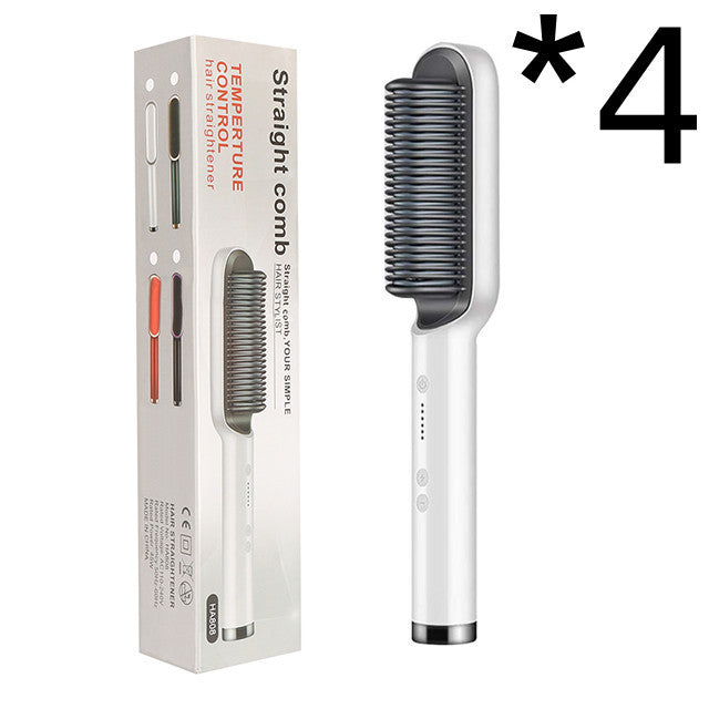2-in-1 Hair Straightener & Hot Comb – Curling & Styling Brush