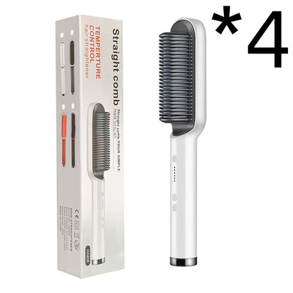 2-in-1 Hair Straightener & Hot Comb – Curling & Styling Brush