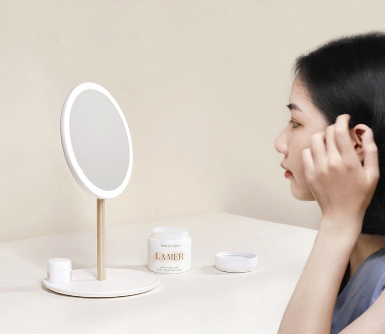 LED Folding Makeup Mirror – Portable & Adjustable