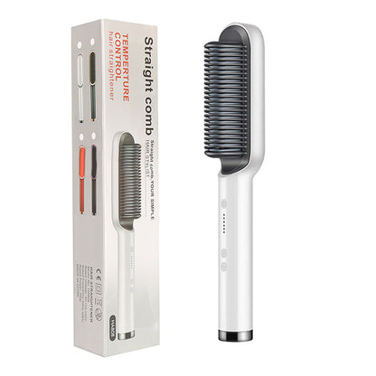 2-in-1 Hair Straightener & Hot Comb – Curling & Styling Brush