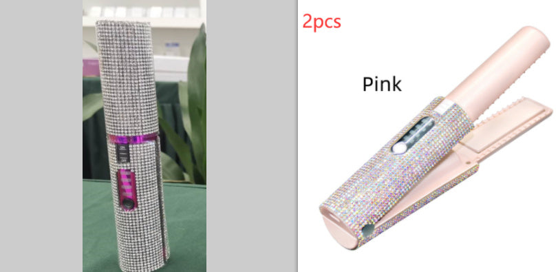 2-in-1 Hair Straightening Brush & Curler – USB Electric Comb