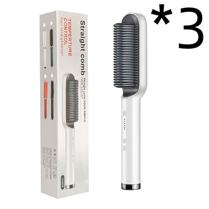 2-in-1 Hair Straightener & Hot Comb – Curling & Styling Brush