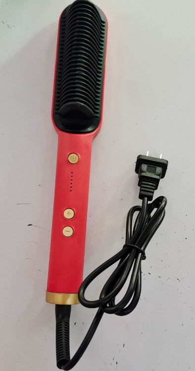 2-in-1 Hair Straightener & Hot Comb – Curling & Styling Brush
