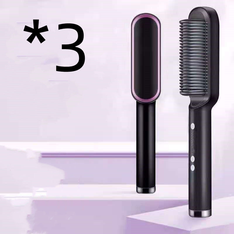 2-in-1 Hair Straightener & Hot Comb – Curling & Styling Brush
