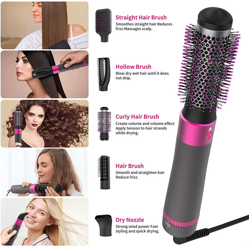 5-in-1 Hair Dryer & Styling Brush – Professional Beauty Tool