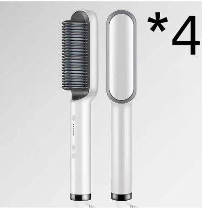 2-in-1 Hair Straightener & Hot Comb – Curling & Styling Brush