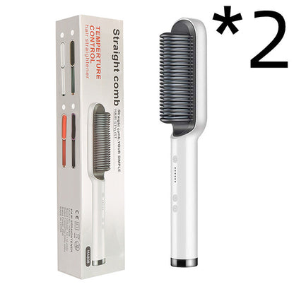 2-in-1 Hair Straightener & Hot Comb – Curling & Styling Brush