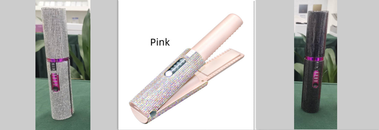 2-in-1 Hair Straightening Brush & Curler – USB Electric Comb